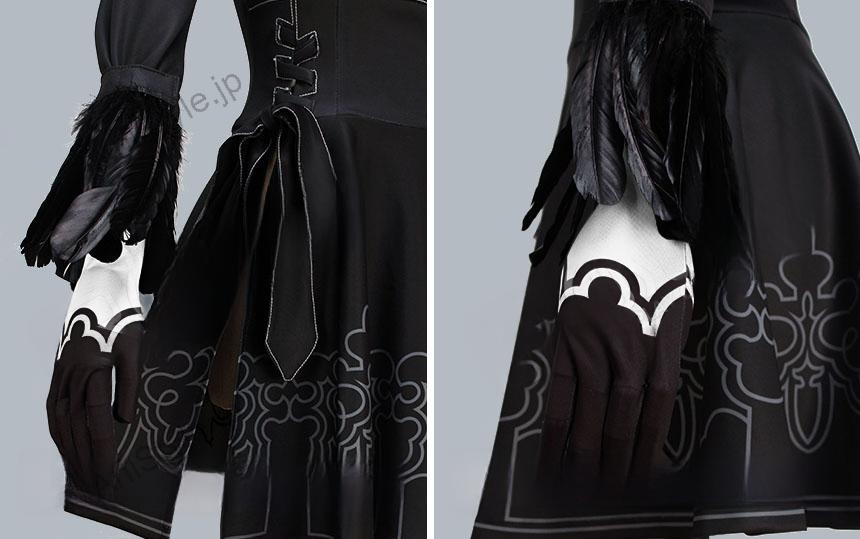 NieR:Automata ニーア オートマタ 2B(ヨルハ二号B型) コスプレ衣装 修正版